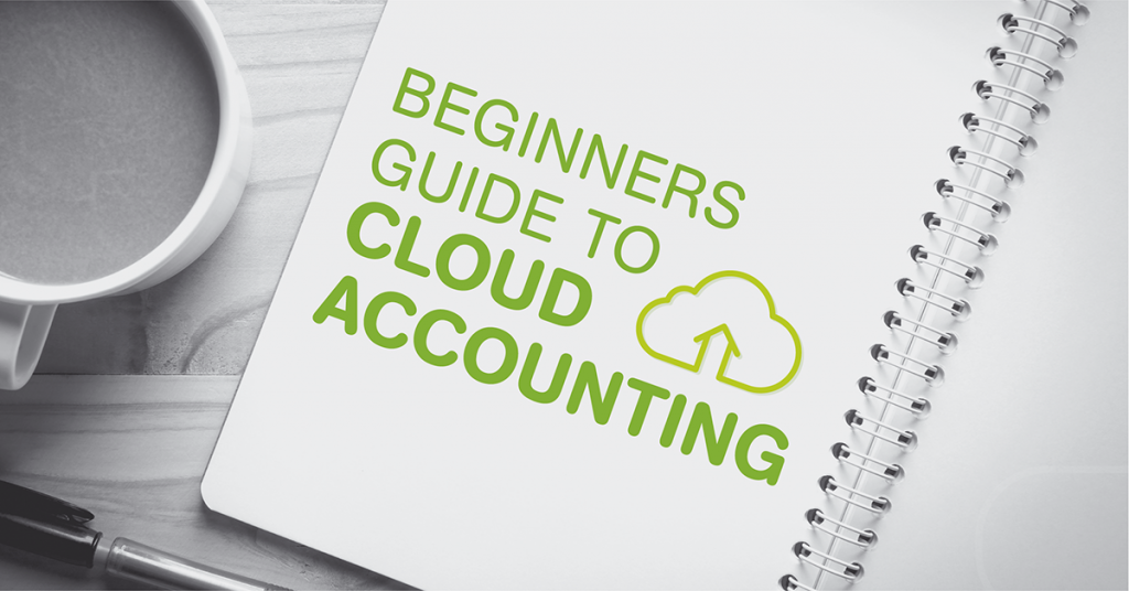 notepad with beginners guide to cloud accounting written on it