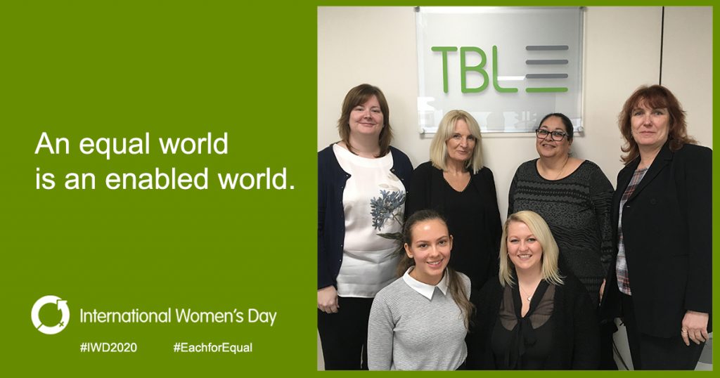 TBL Accountants International Women's Day team picture 2020 'An equal world is an enabled world.'